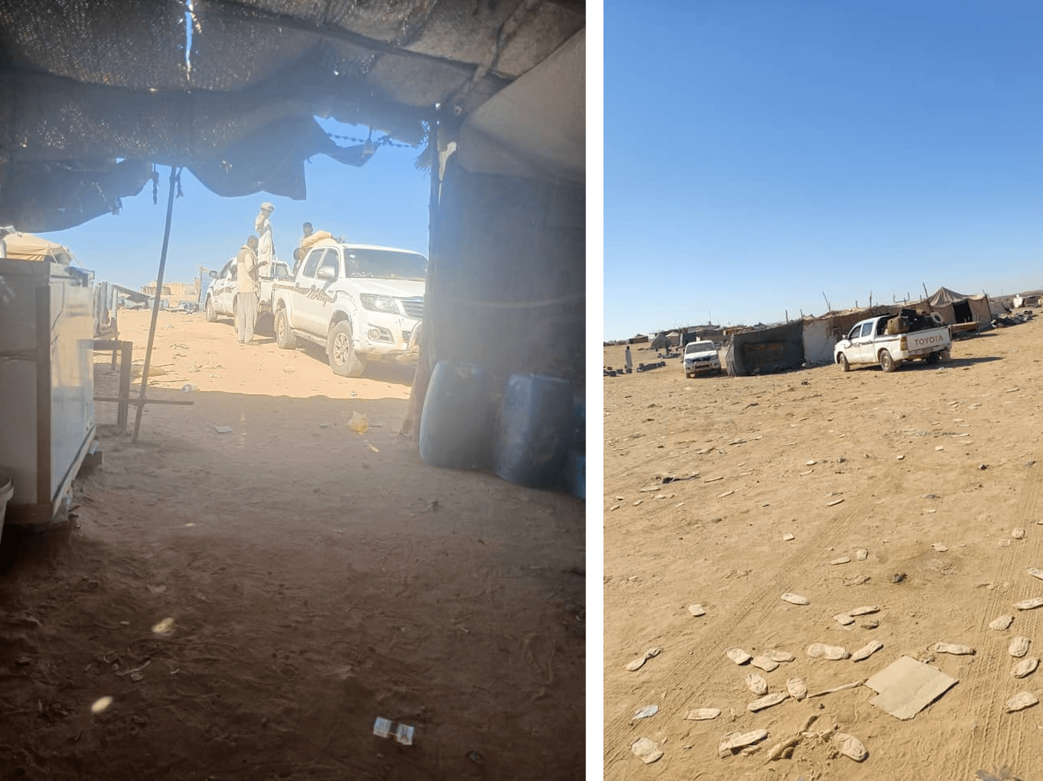 تبديل السيارات في منطقة الأبيار - الحدود السودانية