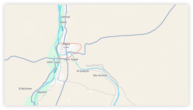 خريطة لمنطقة بورسودان